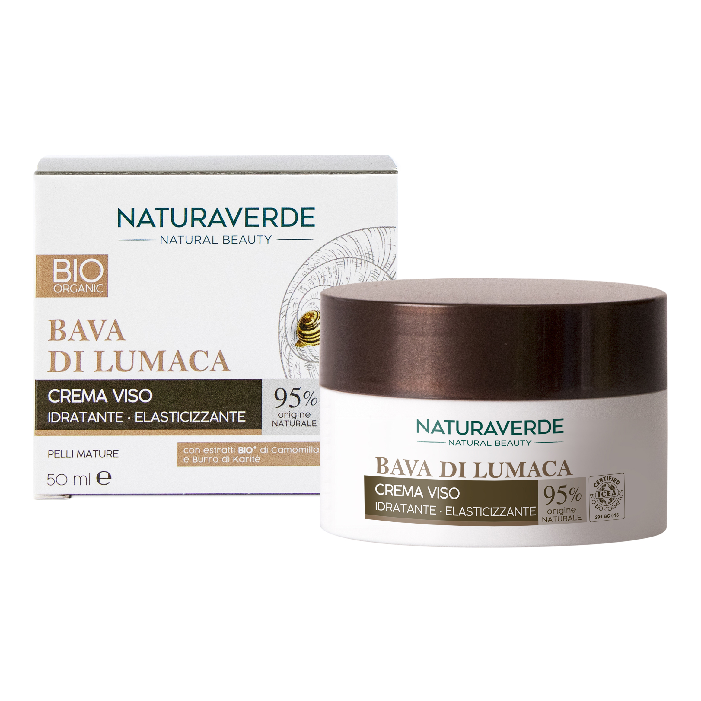 Natura verde bio bava di lumaca crema viso idratante intensiva 50 ml