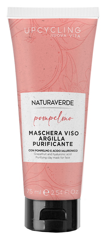 Natura verde upcycling pompelmo maschera viso argilla purificante 75 ml