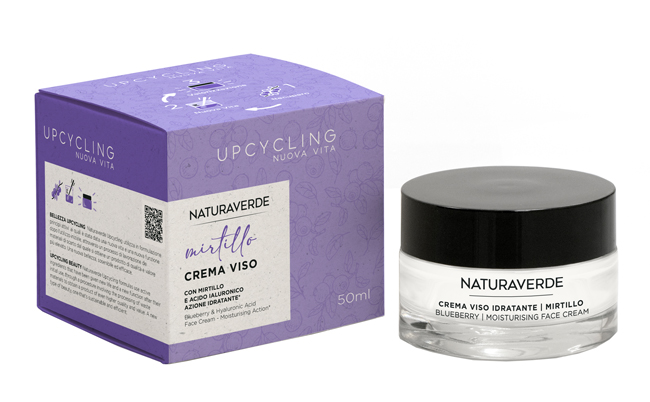 Natura verde upcycling mirtillo crema viso idratante 50 ml