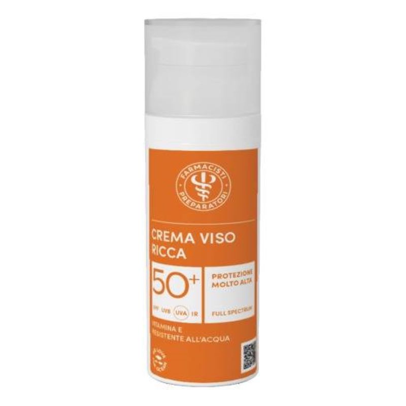 LFP Solare Crema Viso Ricca SPF50+ - Protezione solare molto alta per pelle da normale a secca - 50 ml