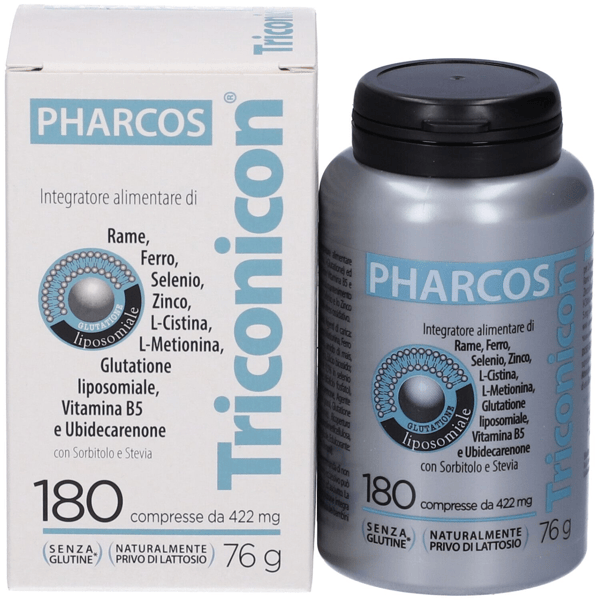 Triconicon Pharcos Integratore per Salute Capelli e Unghie 180 Compresse