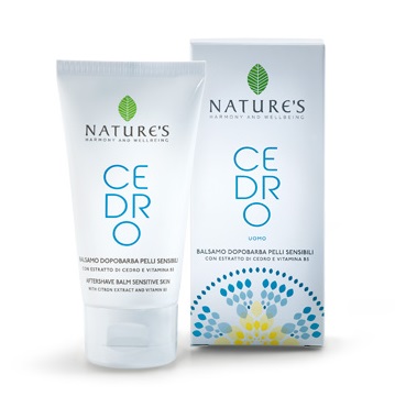 Natures cedro uomo balsamo dopobarba pelli sensibili 75 ml