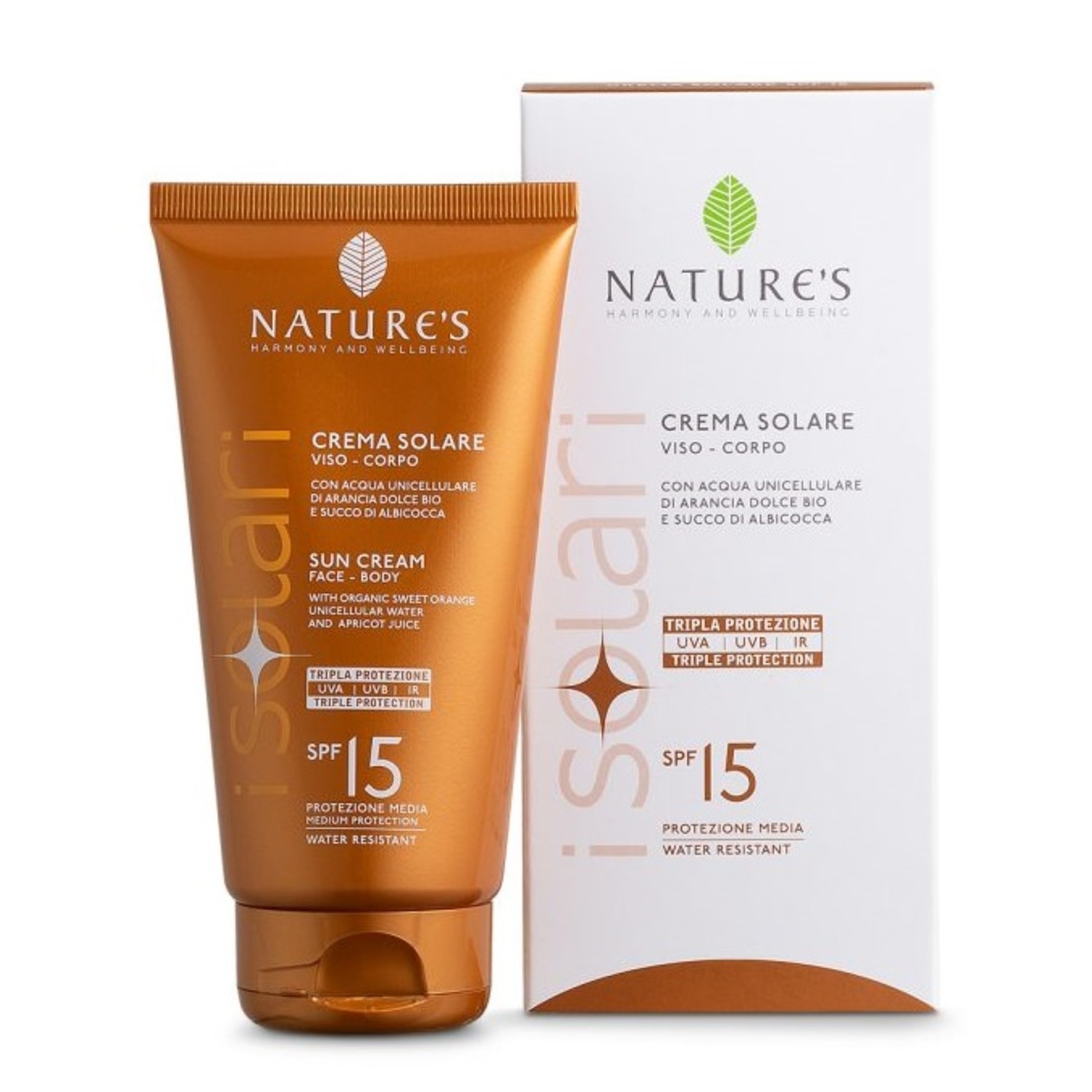 Nature's I Solari Spf 15 Crema Solare Viso E Corpo Protezione Media 150ml — confronto prezzi
