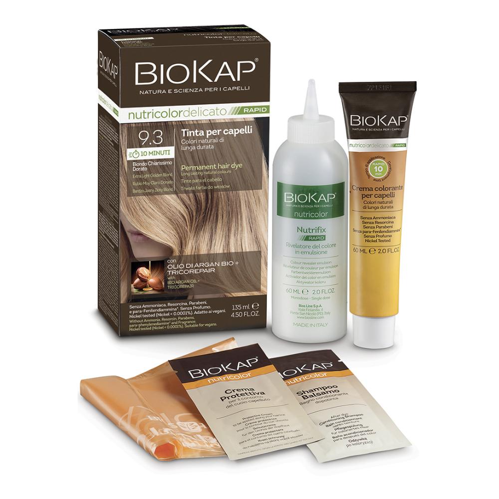 Biokap Nutricolor Delicato Rapid 9.3 Biondo Chiarissimo Dorato 135 Ml