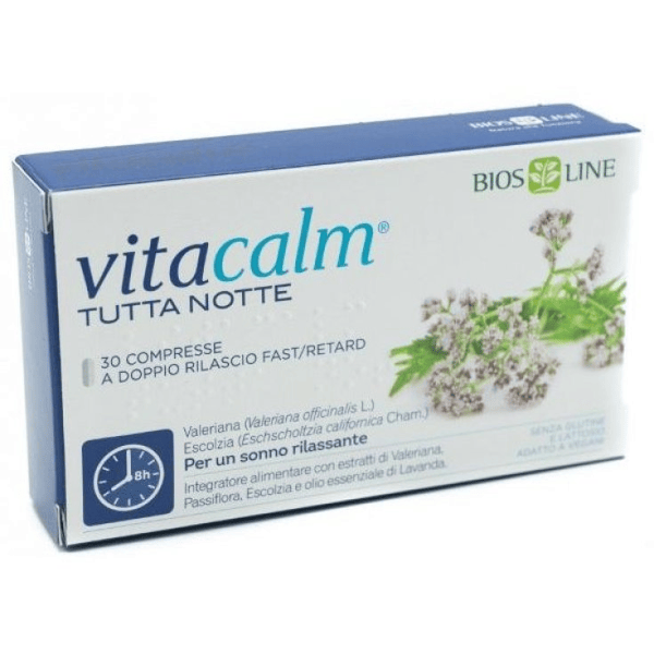 Vitacalm Integratore Sonno Naturale 30 Compresse Doppio Rilascio Valeriana
