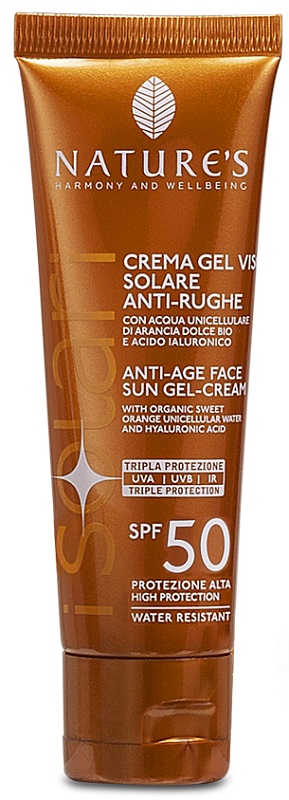 NATURE'S iSolari Crema-gel viso Solare Antirughe SPF50 50 ml Crema solare