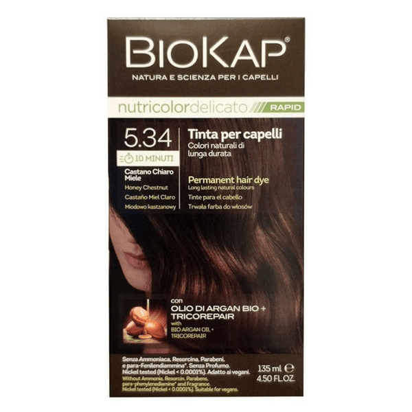 Biokap Nutricolor Delicato Rapid 5.34 Castano Chiaro Miele 135 Ml — confronto prezzi