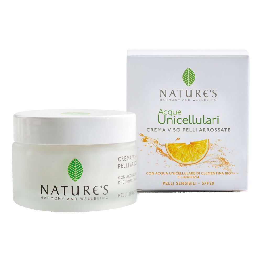 Nature's acque unicellulari crema viso pelli arrossate spf20 50 ml