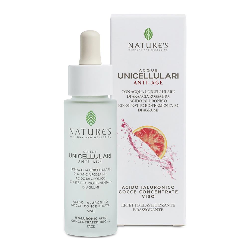NATURE'S Acque Unicellulari Anti-Age Acido Ialuronico Gocce Concentrate 30 ml