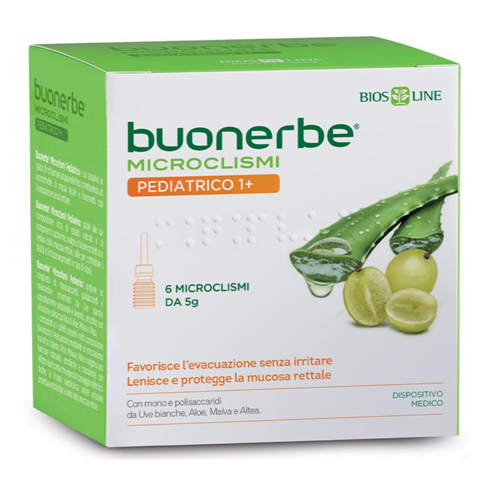 Buonerbe Microclismi Pediatrico 6 pezzi da 5g - Lassativo Naturale per Bambini