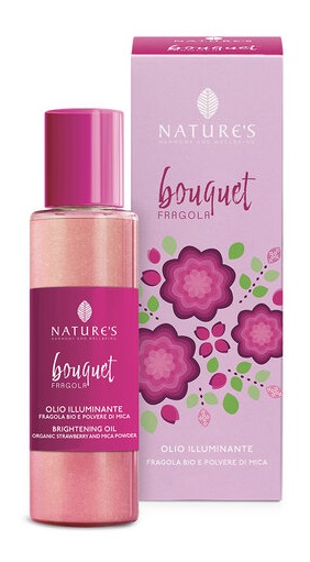 Nature's Bouquet Fragola Olio Illuminante Per Viso Corpo E Capelli 100ml