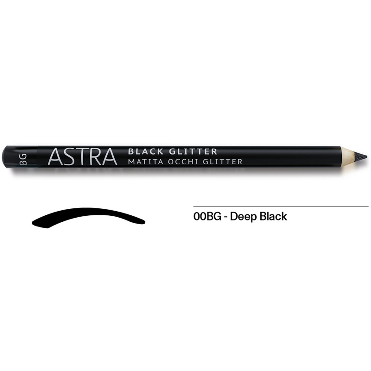 ASTRA Make-UP Black Glitter - Matita Occhi Nera 1 pz Make up