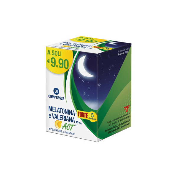 Melatonina + Forte 5 Complex e Valeriana ACT Integratore 60 Compresse — confronto prezzi