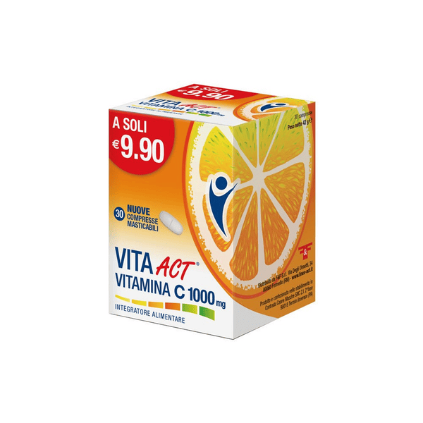 Vita Act Vitamina C 1000 mg Integratore Difese Immunitarie 30 Compresse Masticabili — confronto prezzi