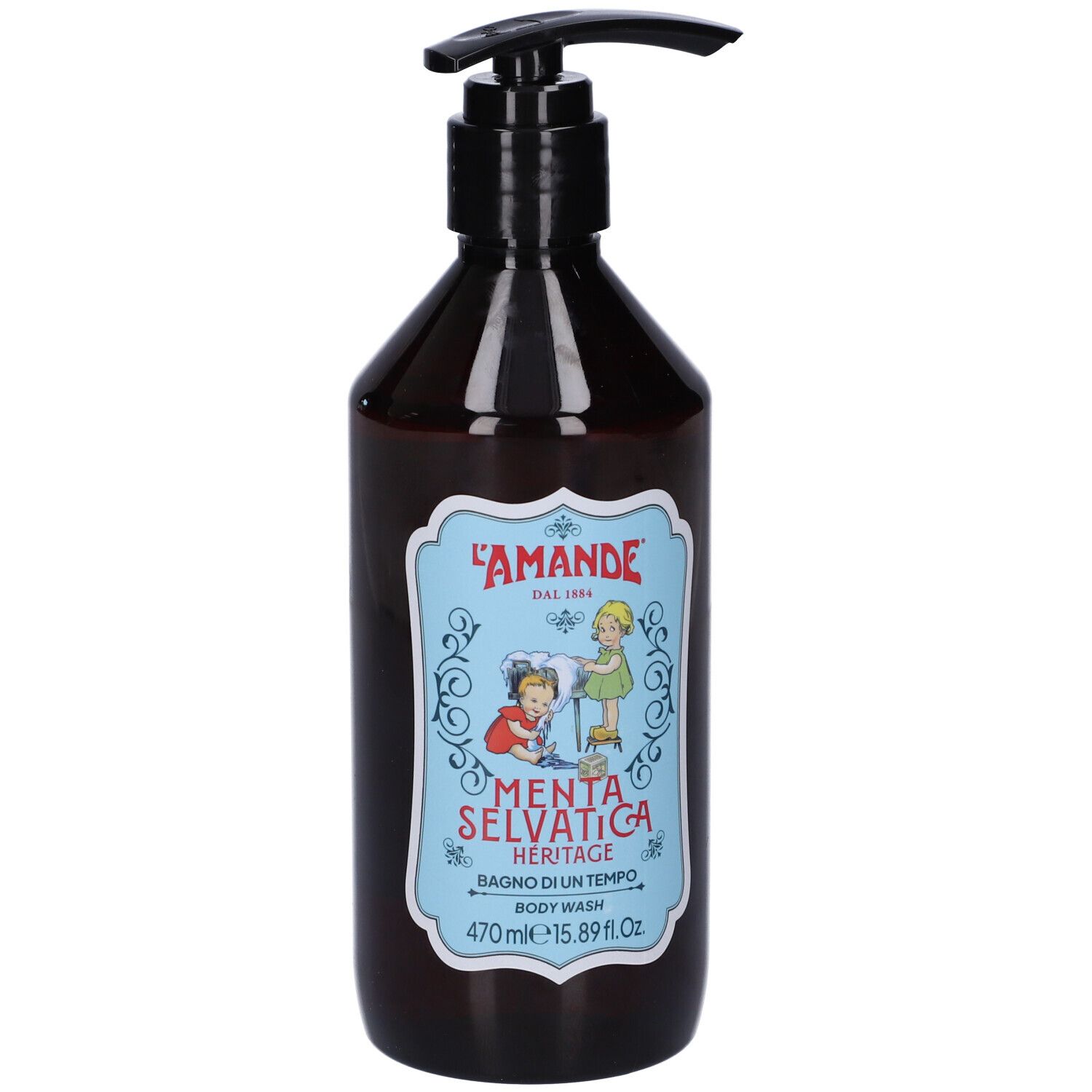 L'Amande Bagno di un Tempo Menta Bagnoschiuma, 470 ml