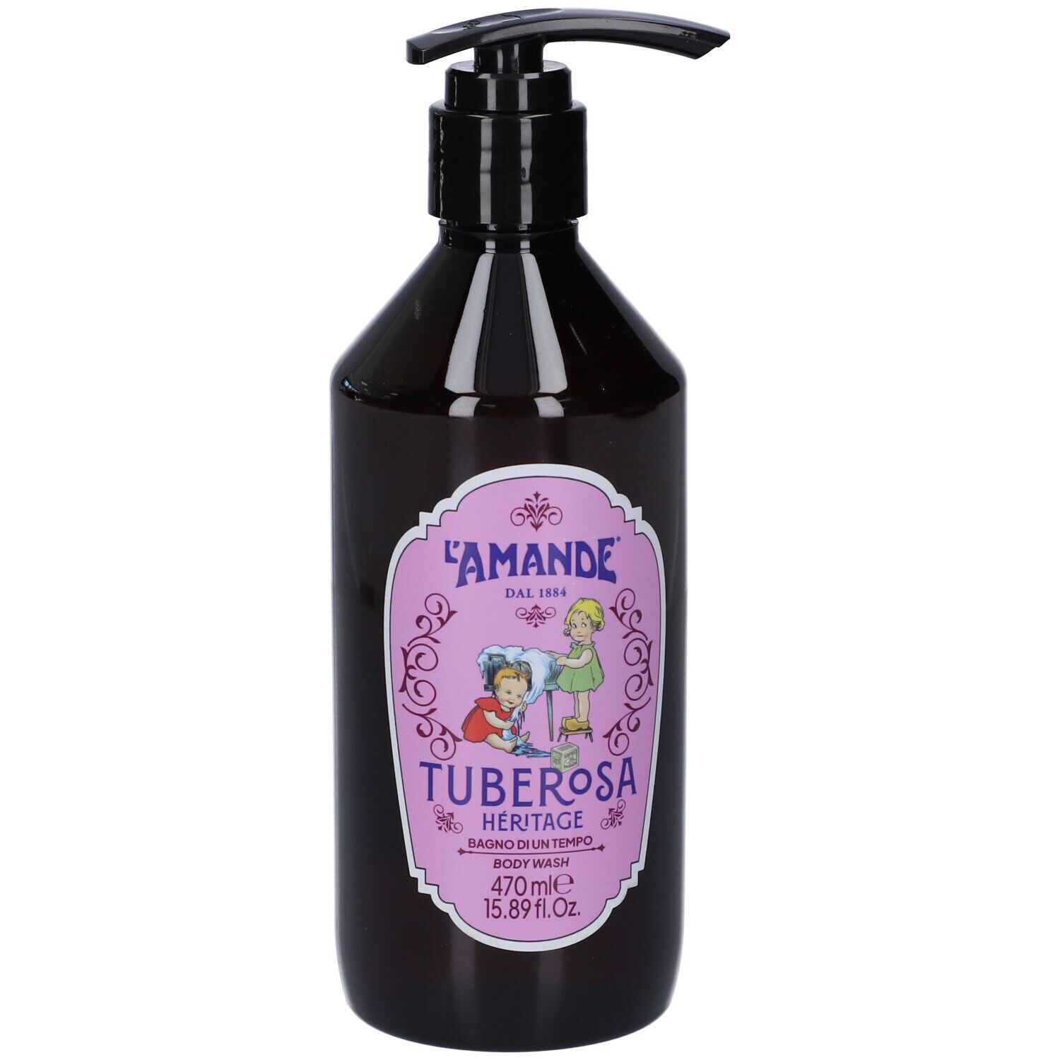 L'Amande Heritage Bagnoschiuma di Un Tempo Tuberosa 470 ml Schiuma da bagno