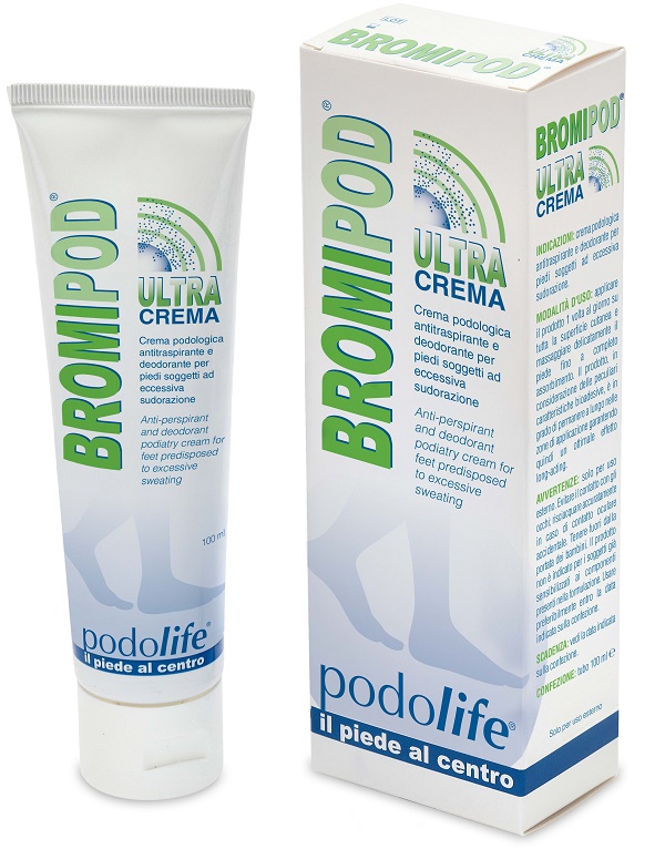 Bromipod Ultra Crema Antitraspirante e Antiodore per Piedi con Iperidrosi 100 ml