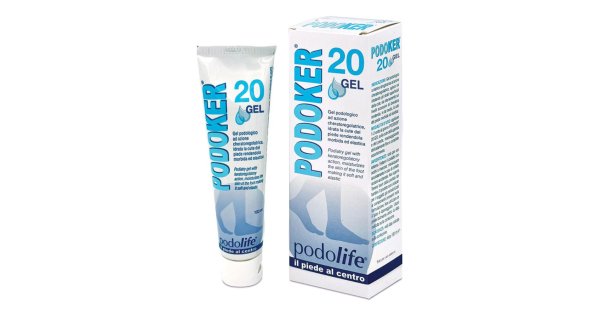 Podoker 20 Gel Cheratolitico Ristrutturante con Urea 20% per Piedi e Calcalli 100 ml