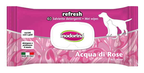 INODORINA SALVIETTE REFRESH ACQUA DI ROSE 40PZ — confronto prezzi