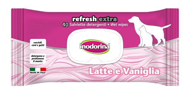 Inodorina salviette latte/vaniglia extra 40 pezzi