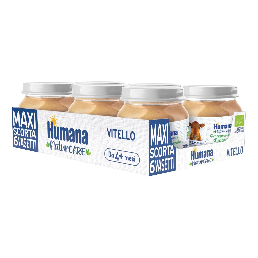 Humana omogenizzato vitello biologico 6 pezzix80g