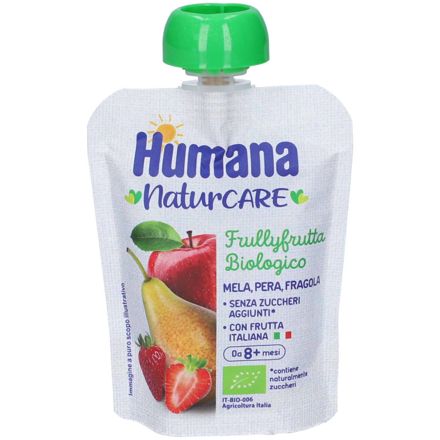 Humana NaturCARE Frullyfrutta Biologico Mela Pera Fragola