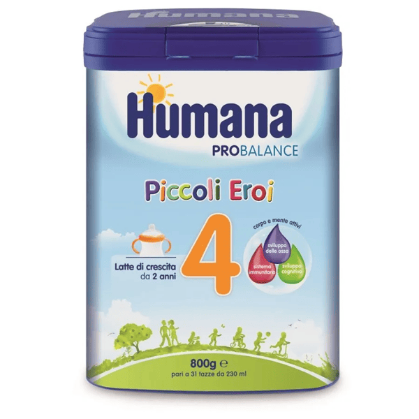 Humana 4 Pro Balance Piccoli Eroi Latte di Crescita da 2 Anni 800 g
