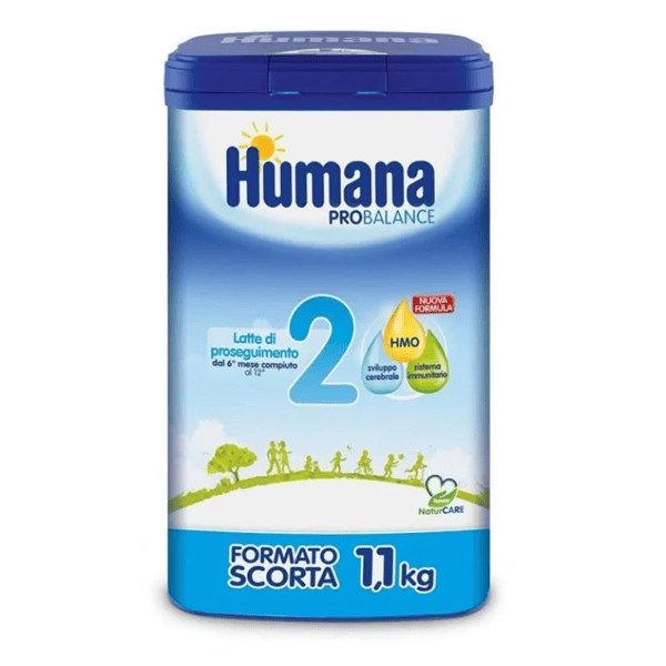 Humana 2 Pro Balance 5 HMO Latte di Proseguimento da 6 a 12 Mesi 1,1 Kg