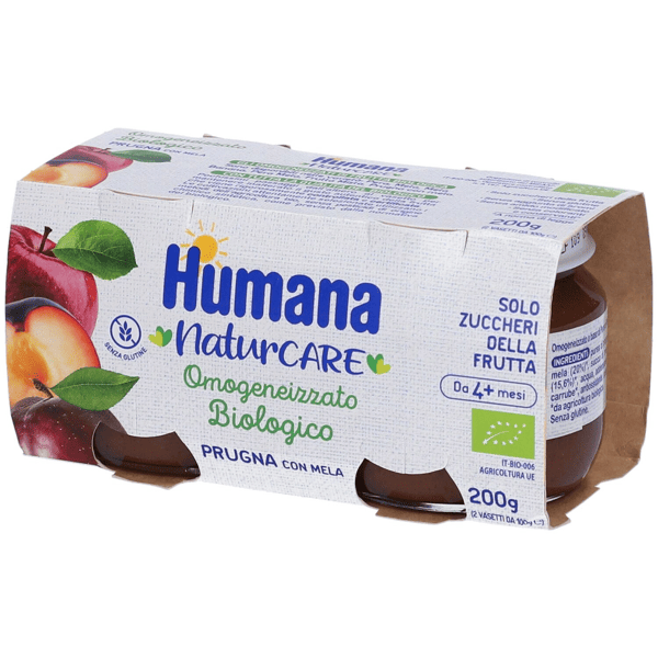 Humana Omogeneizzato Biologico alla Prugna con Mela 2x100 g — confronto prezzi