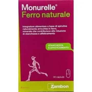 Monurelle Ferro Naturale Integratore Stanchezza E Sistema Immunitario 30 Capsule