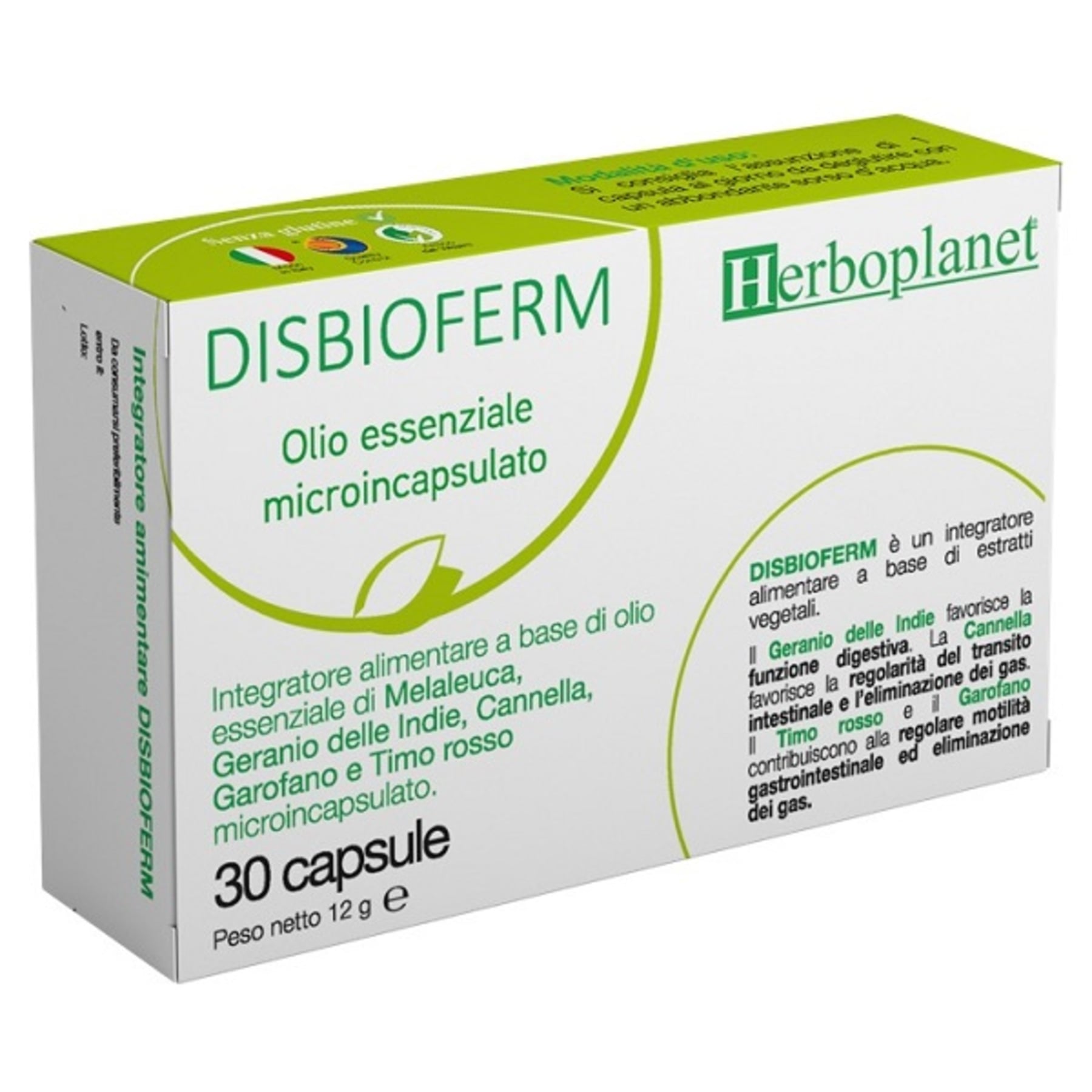 Disbioferm 30 Capsule Integratore per Favorire la funzione digestiva e Regolarità del Transito Intestinale