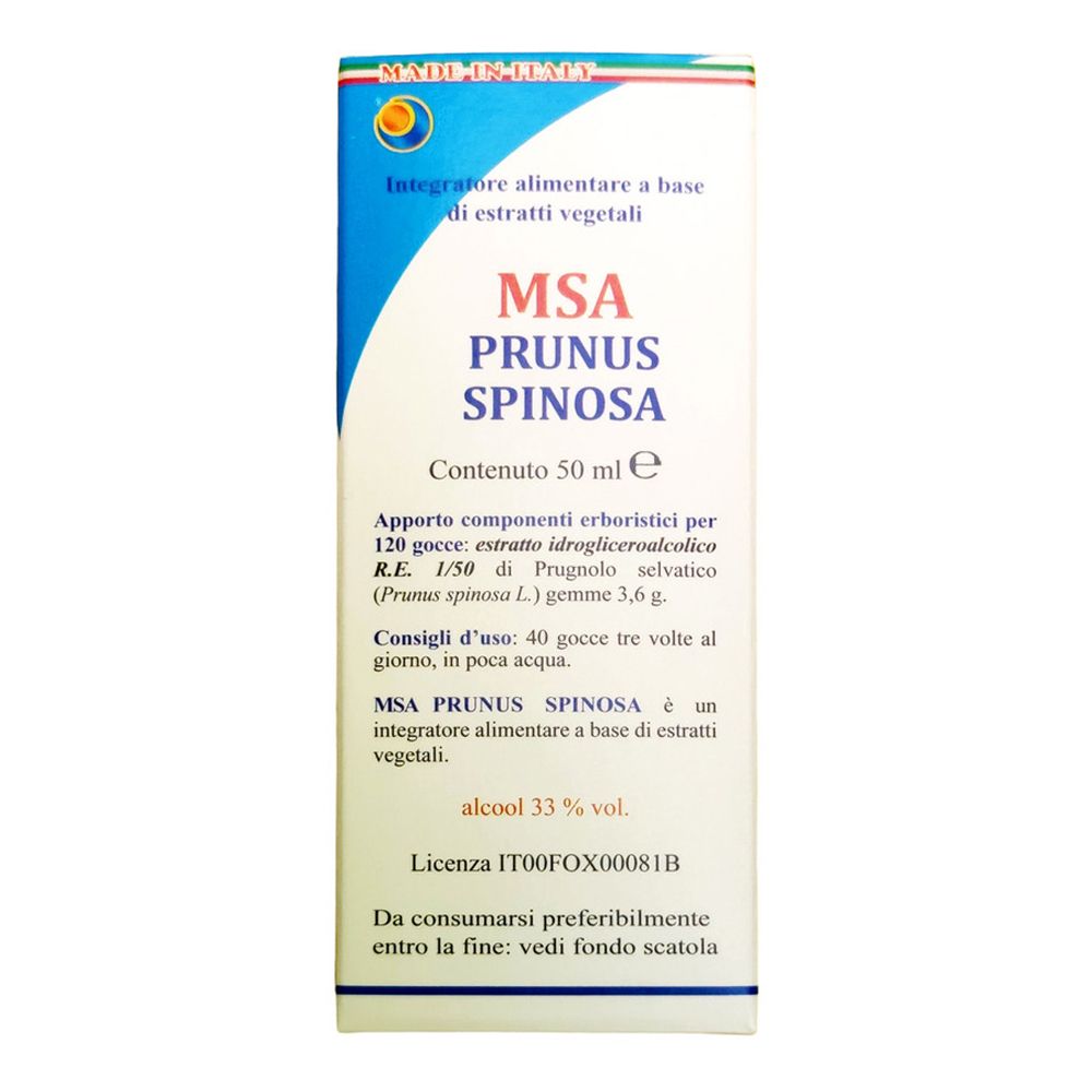 Msa Prunus Spinosa Gocce 50 ml orali — confronto prezzi