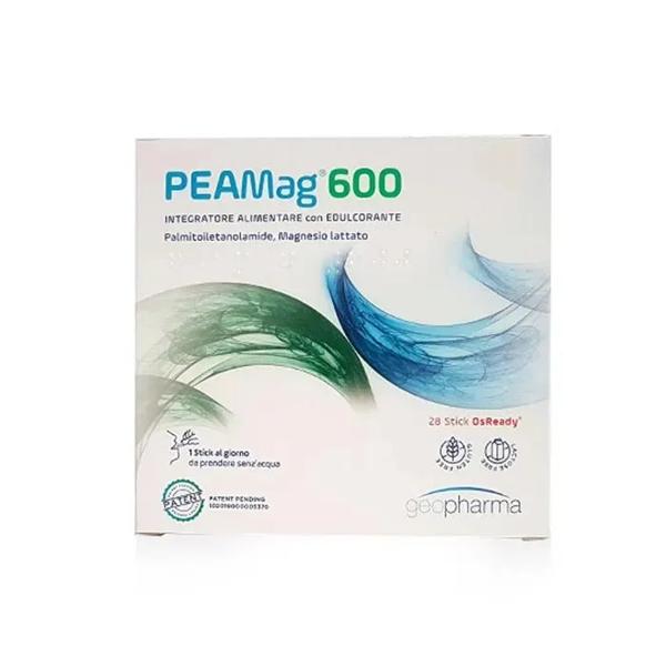 Geofarma PEAMag 600 Integratore Sistema Nervoso Rilassante 28 Stick Orosolubili