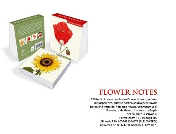 FLOWER NOTES GIRASOLE BLOCCO N