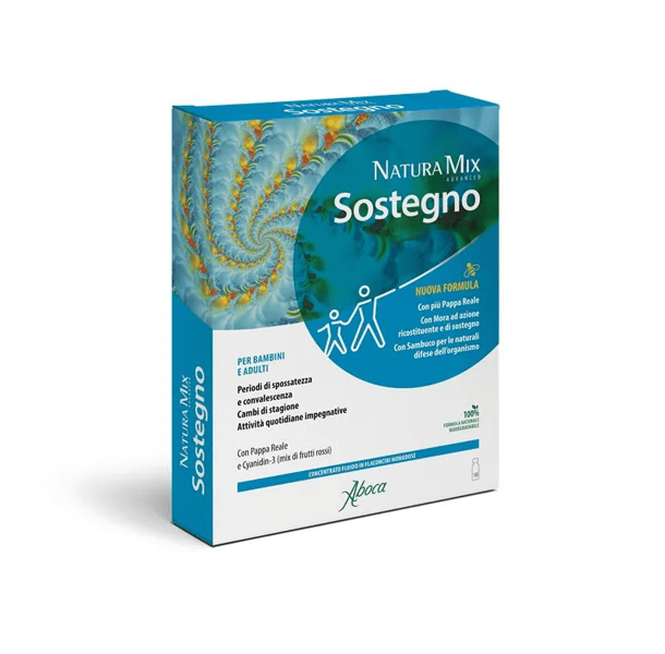 Aboca Natura Mix Advanced Sostegno Concentrato Fluido Integratore Ricostituente 10 Flaconcini