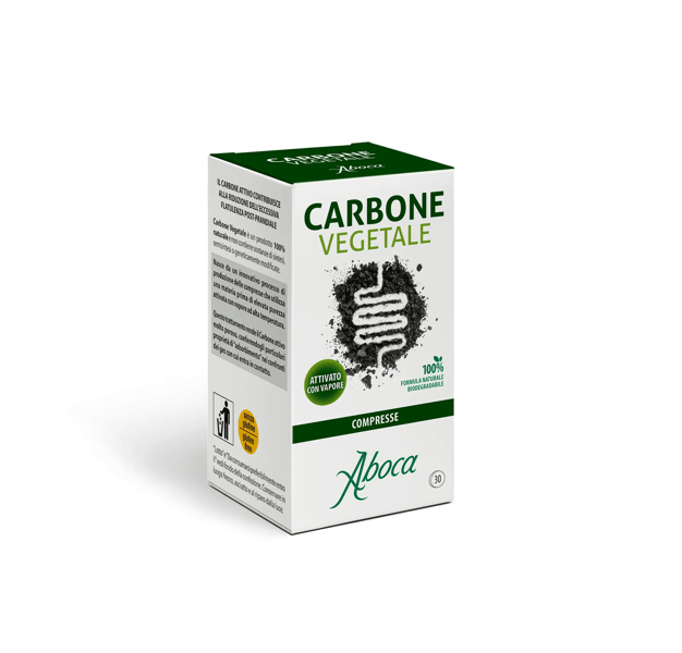 Aboca Carbone Vegetale Integratore per il Benessere Digestivo 30 Compresse