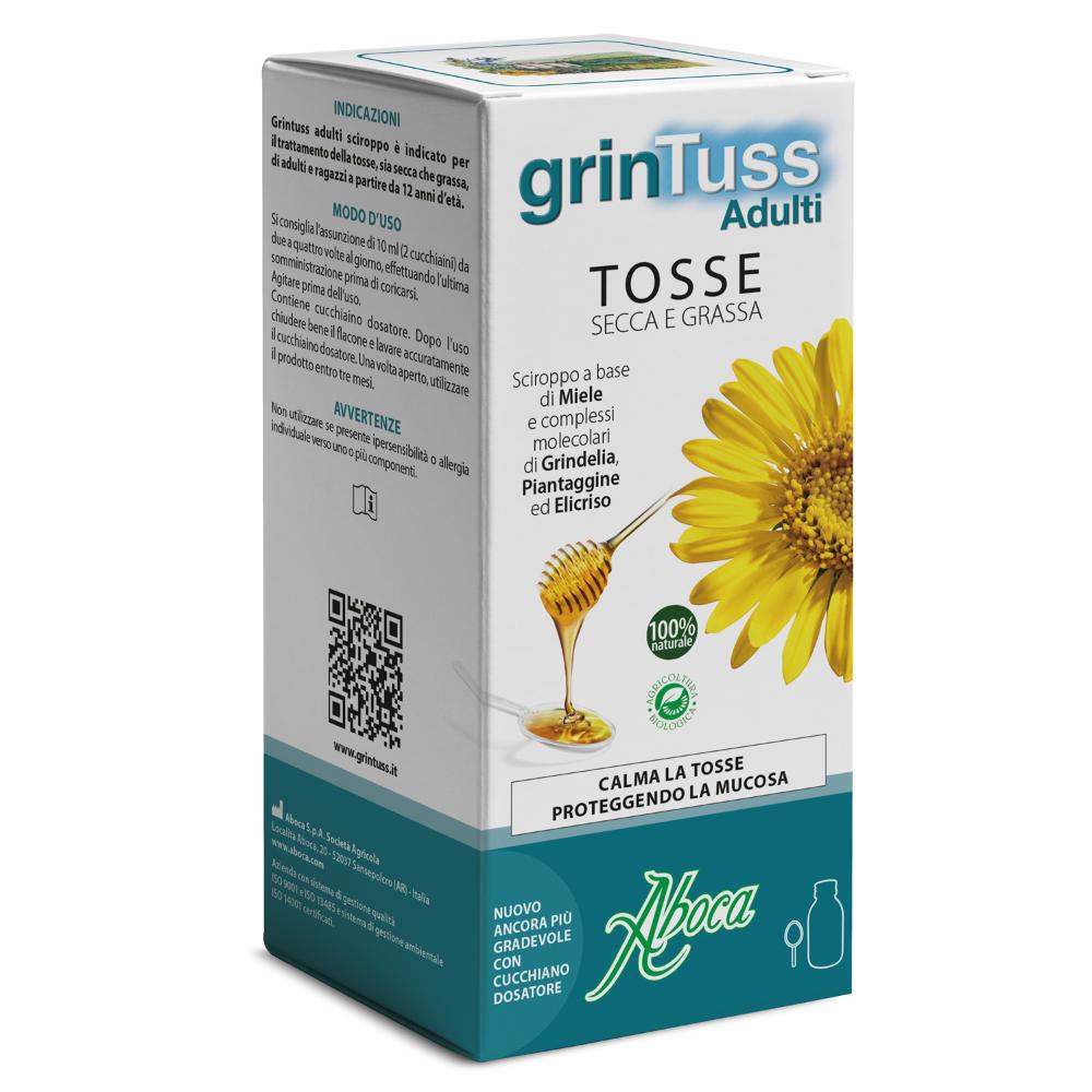 Grintuss adulti sciroppo per tosse secca e grassa - flacone da 180 grammi - Aboca