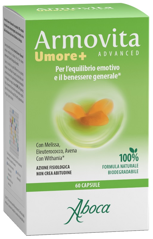 Aboca Armovita Umore+ Integratore Per l'Equilibrio Emotivo e Tono dell'Umore 60 Capsule