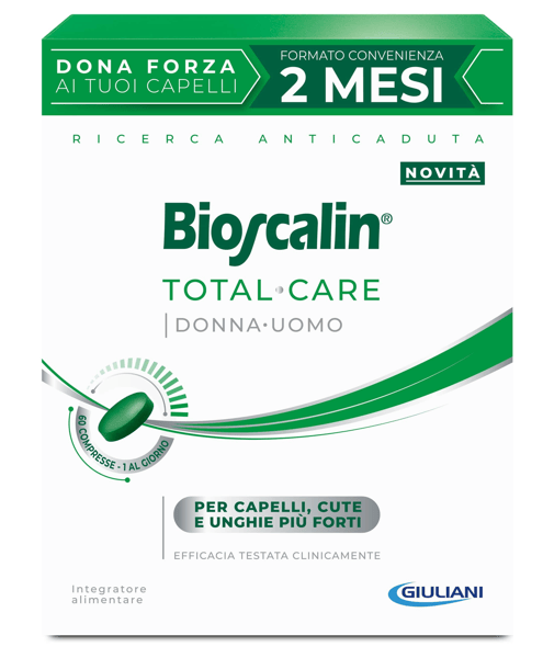 Bioscalin Total Care Integratore per Capelli, Cute e Unghie più Forti Formato Convenienza 60 Compresse