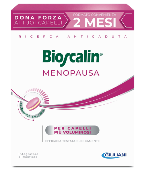 Bioscalin Menopausa Integratore per Capelli più Voluminosi Formato 2 Mesi 60 Compresse