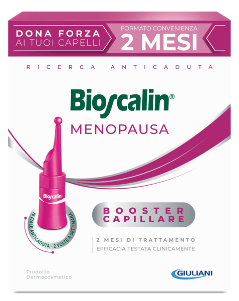 Bioscalin Menopausa 16 Fiale Booster Capillare per il Benessere Dei Capelli Pre e Post Menopausa