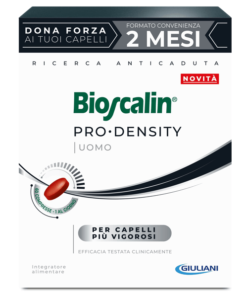 Bioscalin Pro Density Uomo 60 Capsule Integratore Anti-Caduta per Capelli più Vigorosi 2 Mesi di Trattamento