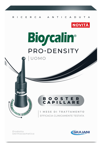 Bioscalin Pro Density Uomo 8 Fiale Booster Capillare Anti-Caduta Uomo 1 Mese di Trattamento