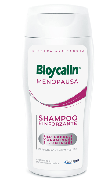 Bioscalin Menopausa 200 ml Shampoo Rinforzante per Capelli più Voluminosi e Luminosi
