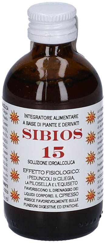 Sibios 15 Integratore Drenante con Ciliegie Pilosella Cipresso Equiseto 50 ml - BIO-LOGICA