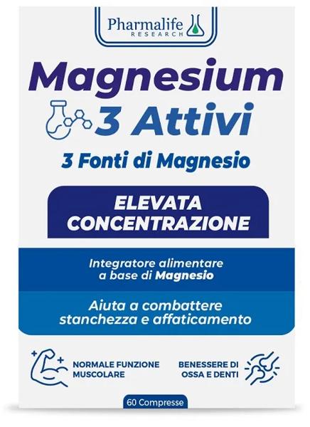 Magnesium 3 Attivi 60 Compresse Integratore di Magnesio