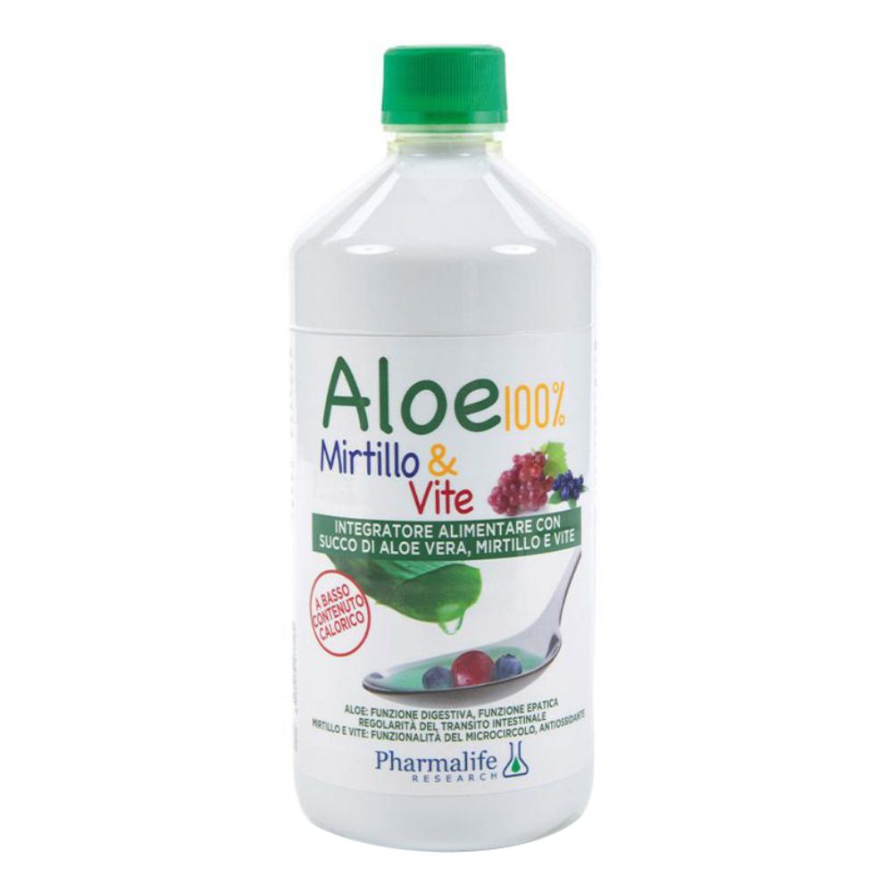 Pharmalife Research Aloe 100% Mirtillo e Vite Integratore Depurativo, 1 Litro — confronto prezzi