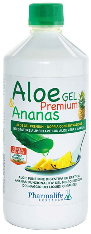 Aloe Gel Premium & Ananas Integratore Drenante 1 Litro