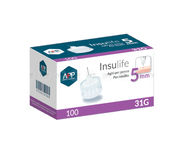 Insulife 5mm 31g Aghi Per Penna Da Insulina 100 Pezzi
