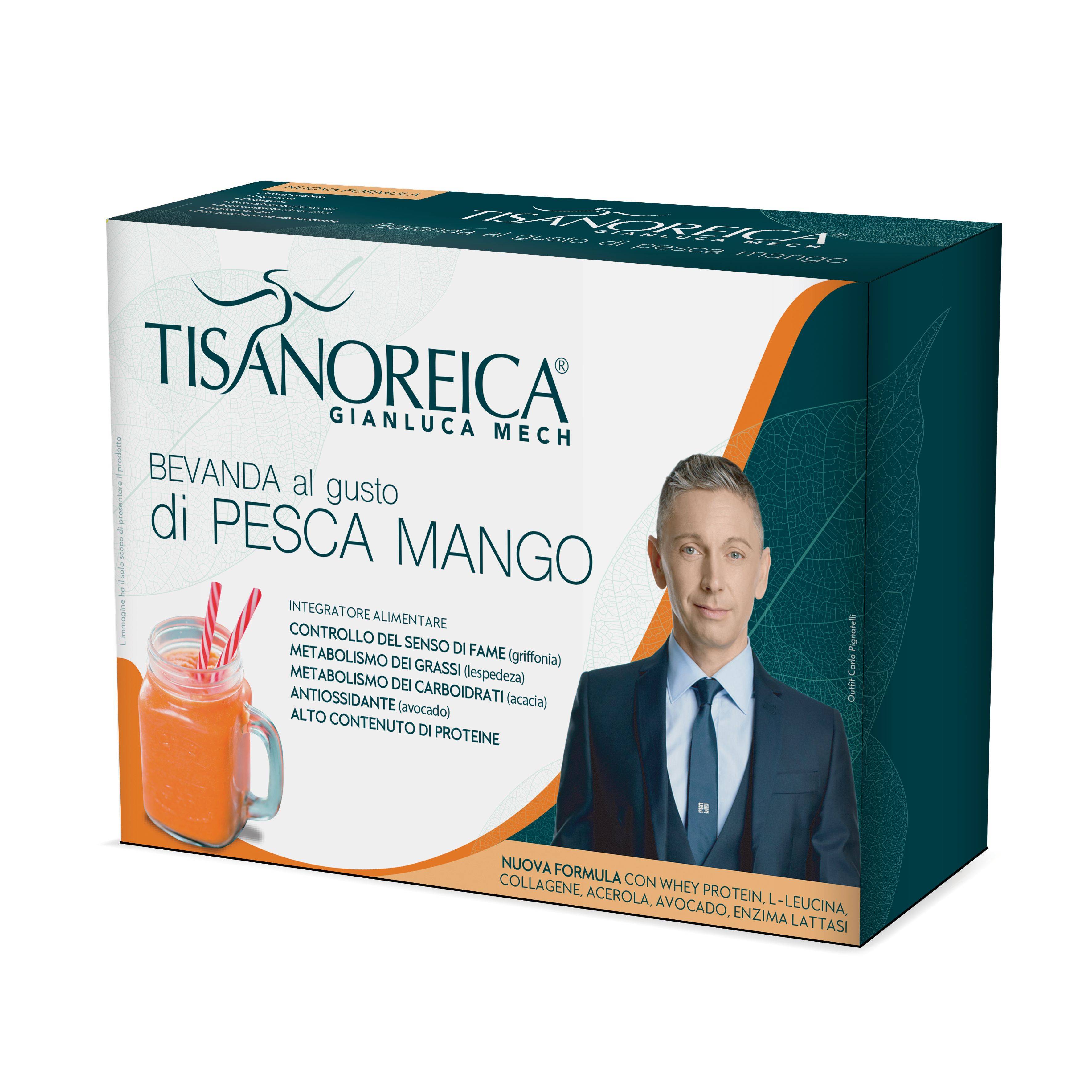 Tisanoreica Bevanda Gusto Pesca Mango 4 Preparati da 29 g